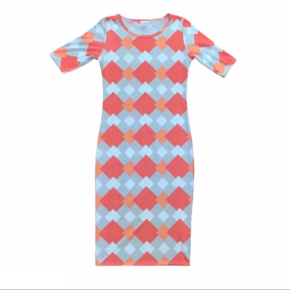 LuLaRoe Julia Diamonds Dress Size XS